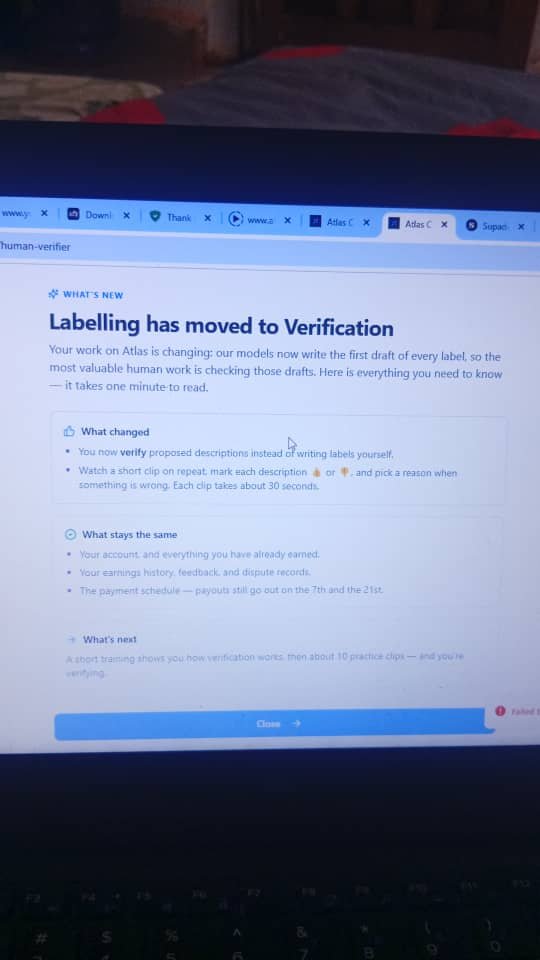 Chris_Tian0x's tweet photo. Moved to human verifier but the pay is quite little 😩
#Atlascapture https://t.co/95eKkrl290