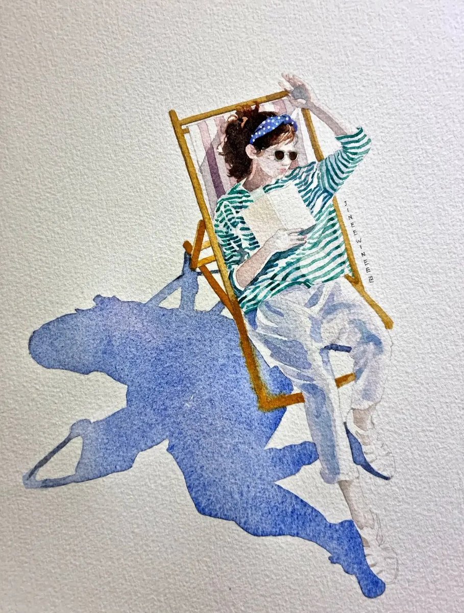 franch_laura's tweet photo. Creo que a estas alturas de la vida ya sabemos que la magia no reside en los grandes acontecimientos, sino en la calma de lo cotidiano. La ilustradora surcoreana Kim Jin-hee lo tiene claro: con su mirada, convierte sus acuarelas en un refugio de belleza.

👇🏻Abro hilo. https://t.co/7SWxSsGKi0