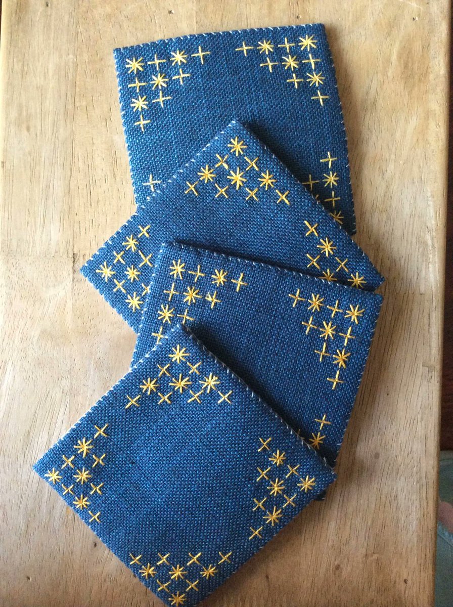 WS34402's tweet photo. Got crafty this weekend! Turned old denim scraps into a cute woven coaster set—super satisfying and zero waste.  What’s your go-to upcycle project https://t.co/dUsG5WkRUv