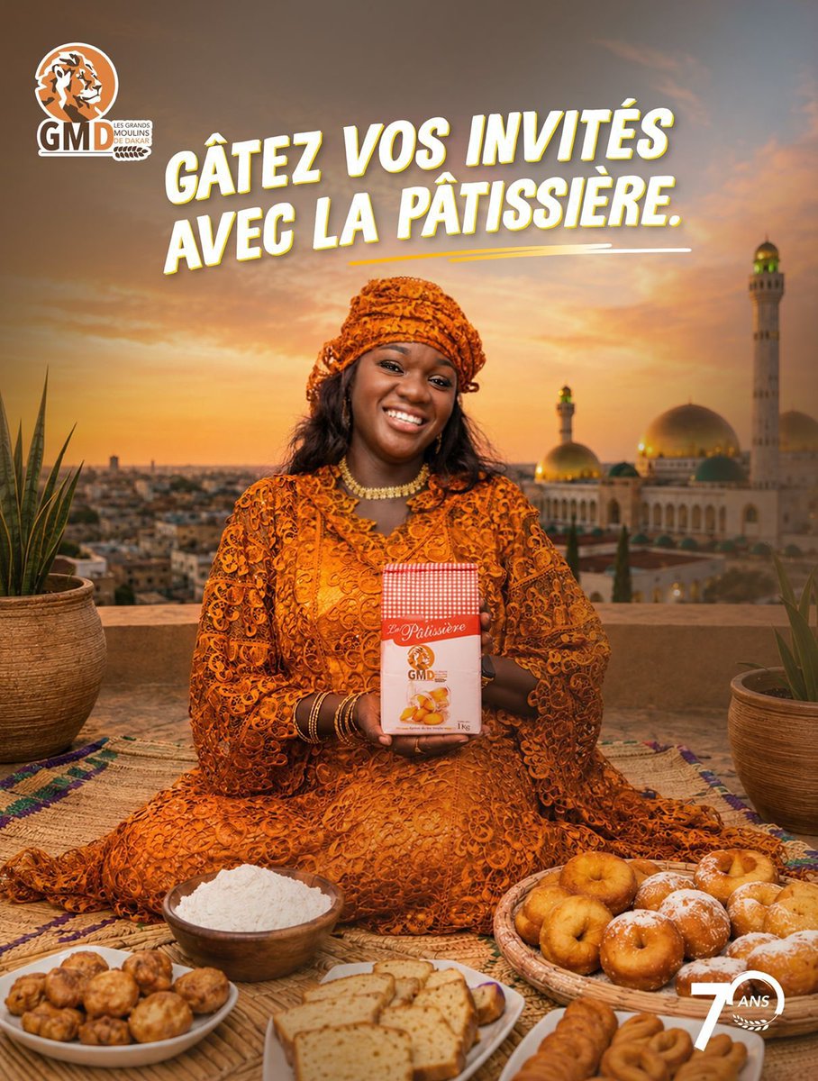 Les_GMD's tweet photo. Pour le Gamou, accueillez vos invités avec des pâtisseries généreuses, savoureuses et préparées avec soin. 

Avec La Pâtissière, chaque douceur devient un véritable geste de téranga. ✨

GMD, toute une vie. 

#GMD70ans #TouteUneVie #GMD https://t.co/zkJ5H3HqvN