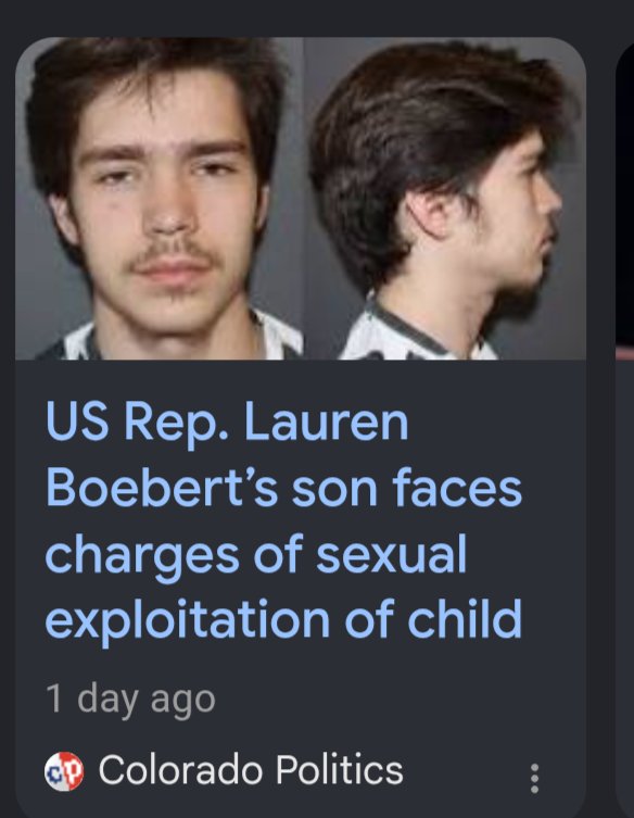 NolanGinna's tweet photo. @RepBoebert You have been traveling around since you left DC. Did you know your son is once again in trouble with the law.  Go home and take care of your children?  It's not like you are doing anything good in Washington DC. https://t.co/SVYpy3DKcy