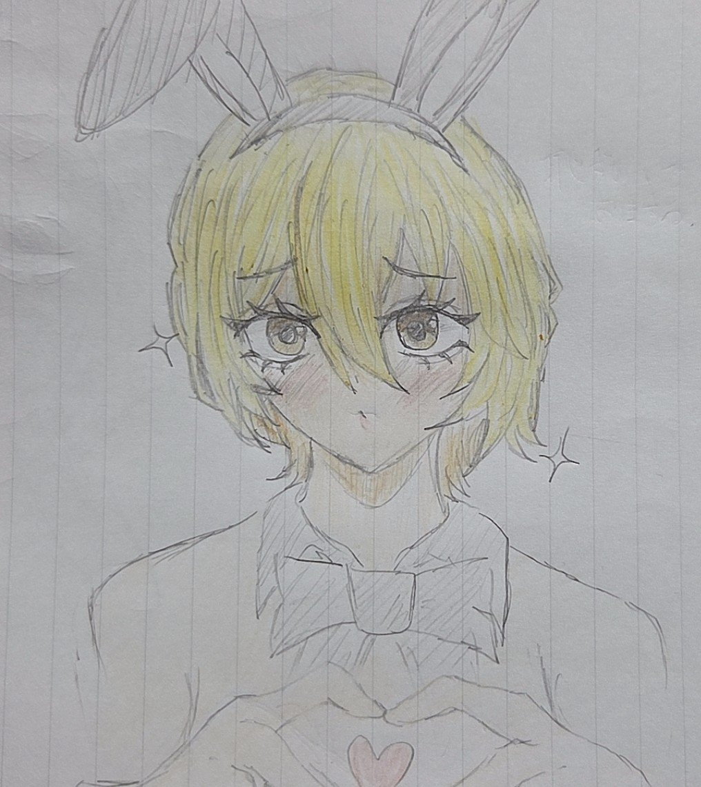 Gastedn_Ir's tweet photo. 一応描きましたよ…
普通に上手く描けなくて没にしようか迷った(あと色鉛筆薄すぎて肌色ほぼ無色💀) https://t.co/tTgsCT4EGP