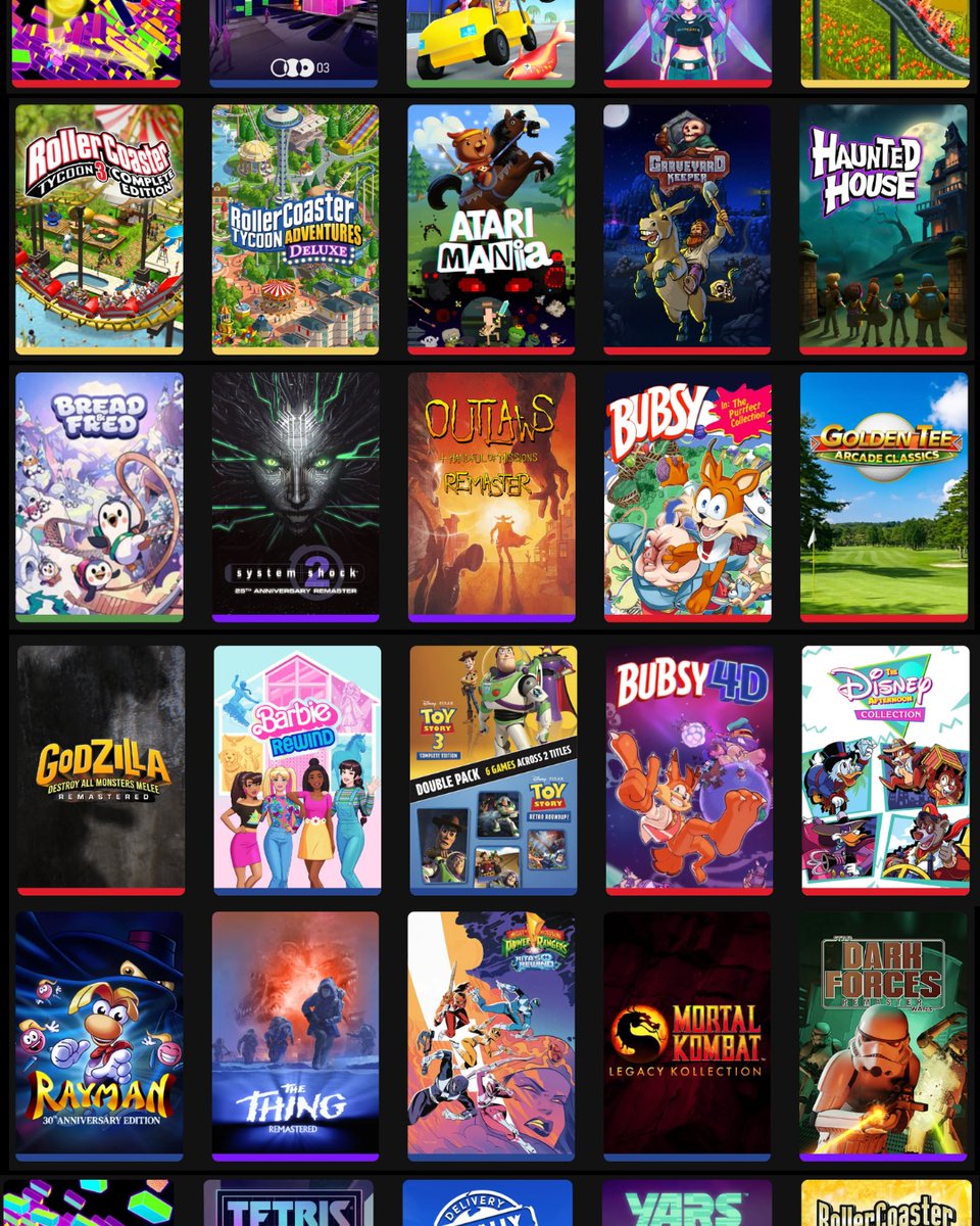 atari's tweet photo. Current list of physical Switch and Switch 2 games available on our site. 🎮

https://t.co/GJKI0kcAzc https://t.co/s1BF7i928w