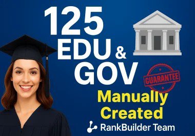 RoyNath26's tweet photo. 🎓 125 EDU & GOV — Manually Created
A professional educational and government-themed graphic featuring a graduate, an institutional building, and a “Guaranteed” seal. The design highlights 125 EDU & GOV, emphasizing manually created resources by the RankBuilder Team.
📚 Built for education, government, and professional development.