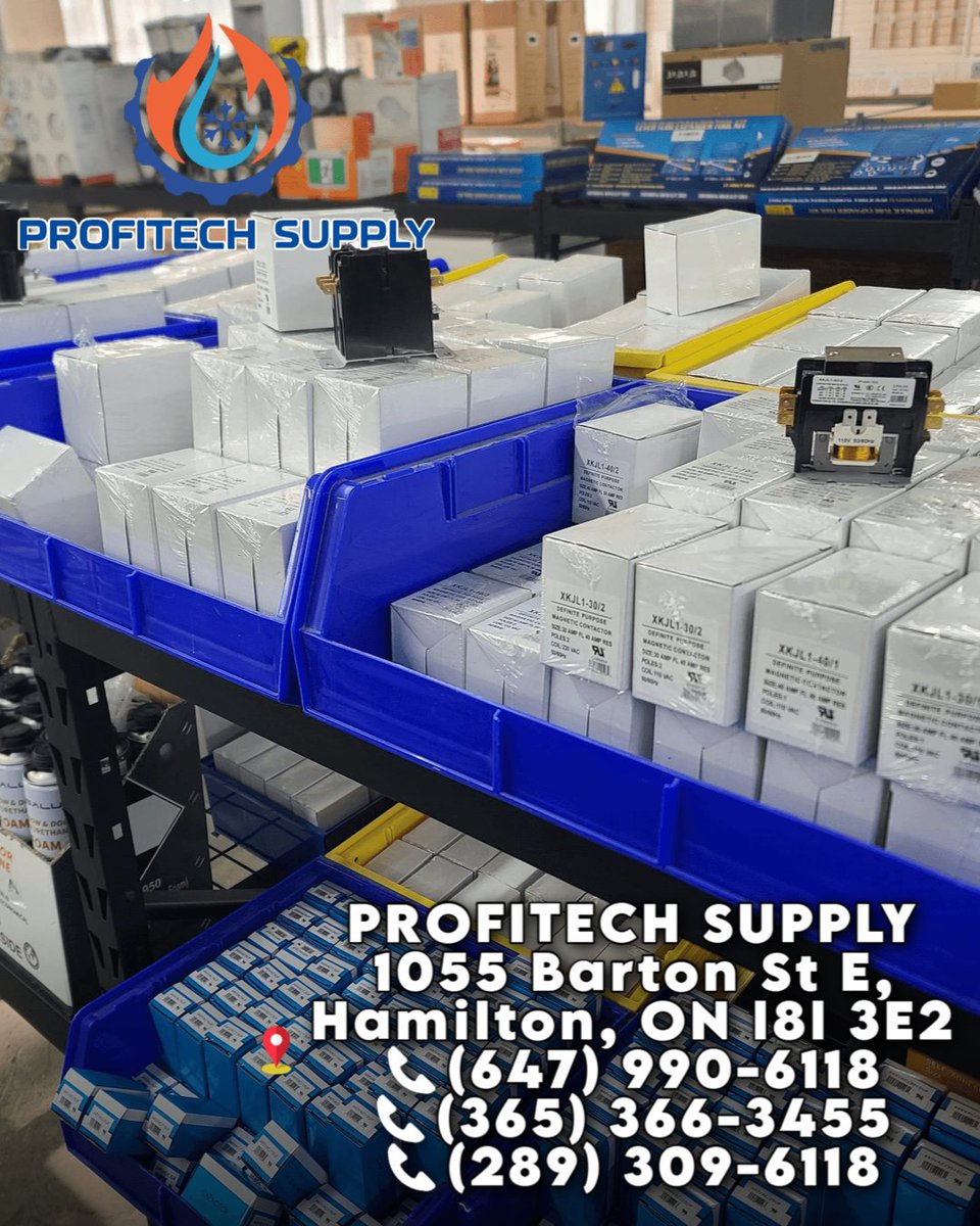 ProfitechSupply's tweet photo. Contactors, Capacitors And HVAC-R Components In Stock

Contactors, run/start capacitors, relays, defrost timers, pressure controls and more ready for pickup.

🌐 https://t.co/wDUt1FaF2W
📸 @profitech_supply_hamilton
🎵 @profitechsupply https://t.co/j8hweGLG1v