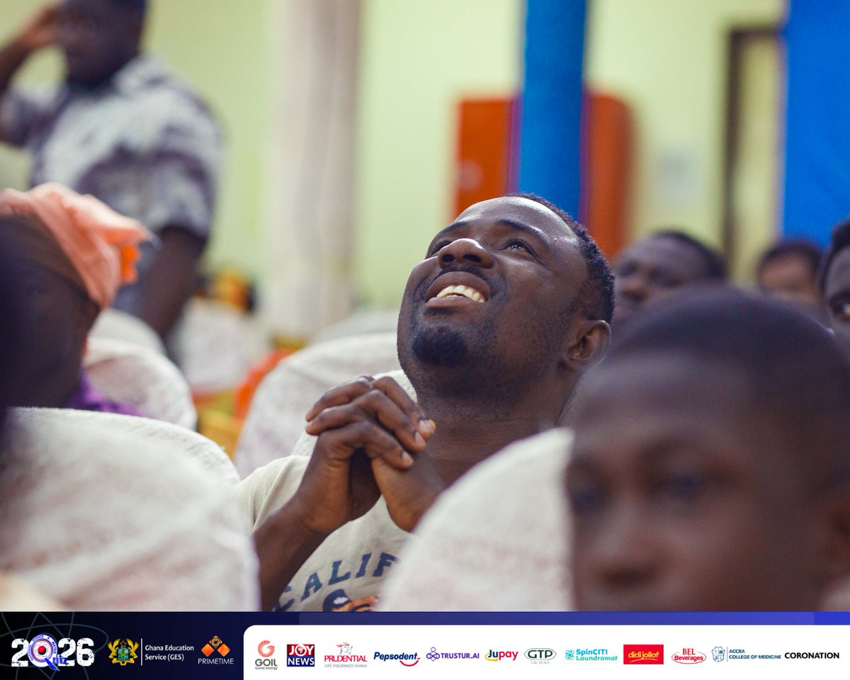 NSMQGhana's tweet photo. SMS Auditorium

End of contest:

Kumasi High School: 45pts
Nalerigu SHS: 34pts
Jachie Pramso SHS: 30pts

Round 5 is sponsored by @GOIL_Official

#NSMQ2026 #NSMQPrelims #Primetime https://t.co/0jMoK8Fetv