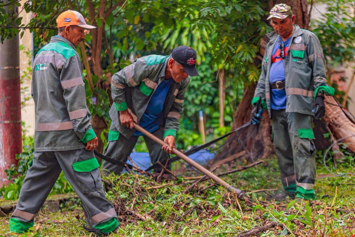D_Capitalino's tweet photo. Personal de Saneamiento Ambiental de la alcaldía de San Salvador Centro desarrolla  jornada de limpieza integral en la colonia Zacamil, edificios del 1 al 15, Distrito Capital para garantizar espacios limpios y seguros https://t.co/DesiIOGLTd