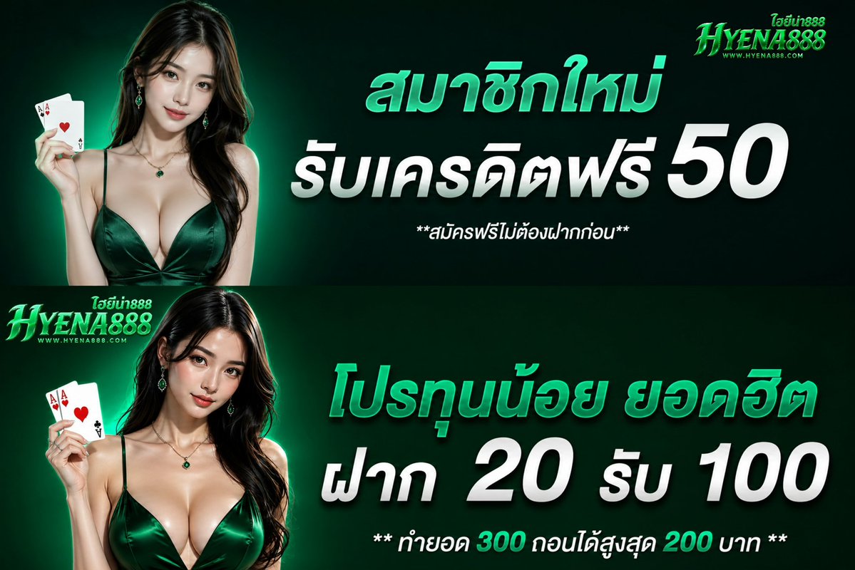 Tea451x's tweet photo. #HYENA888 #เครดิตฟรี สมาชิกใหม่ 

▪️ แจกฟรี  5O  บาท ( รับเองหน้าเว็บ )
▪️ แค่สมัคร รับได้เลยทันที

📍 พิเศษ ฝาก  20  รับทันที  100

📲 สมัคร : https://t.co/YO5aoS1ilR

🔄 รีทวิต + ❤️ กดหัวใจ+ คอมเมนต์ #แจกจริง https://t.co/n1UlOCcUms