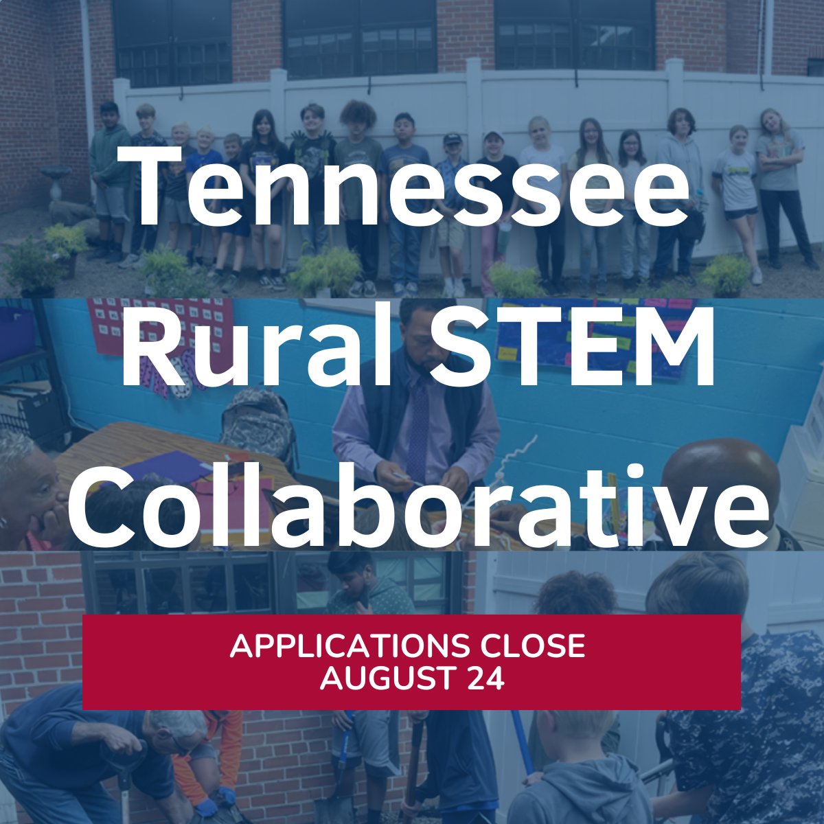 theTSIN's tweet photo. Applications are open for the 2026–27 Tennessee Rural STEM Collaborative! Educators will build STEM leadership skills, connect learning to local communities and careers, complete a classroom project and receive a stipend. Apply by Aug. 24: https://t.co/MxndXand7b https://t.co/Q4FNEJkaDM