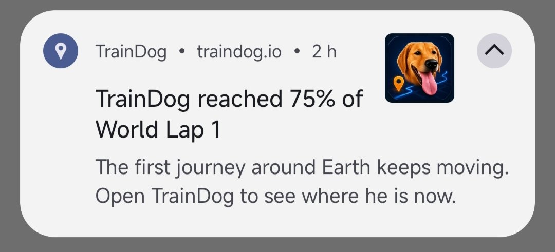 TrainDogMaps's tweet photo. TrainDog just reached 75% of World Lap 1. 🌍🚂

Three quarters of the first journey around Earth.
And the train is still moving.

Where will you be when Lap 1 is complete? 👀

https://t.co/YBlWzRC6BA https://t.co/oCQOqRA1F2