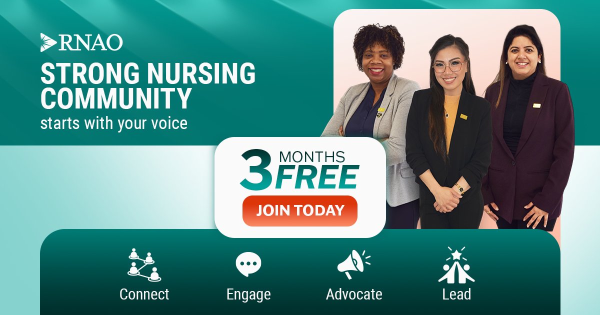 RNAO's tweet photo. 🤯Have you heard? For a limited time, you can get 15 months of an RNAO membership for the price of 12. Professional liability protection (#PLP) coverage is included at no extra cost!
➡️Visit: https://t.co/HrOdQqN2jX⬅️ https://t.co/mUVJP8ZLkD