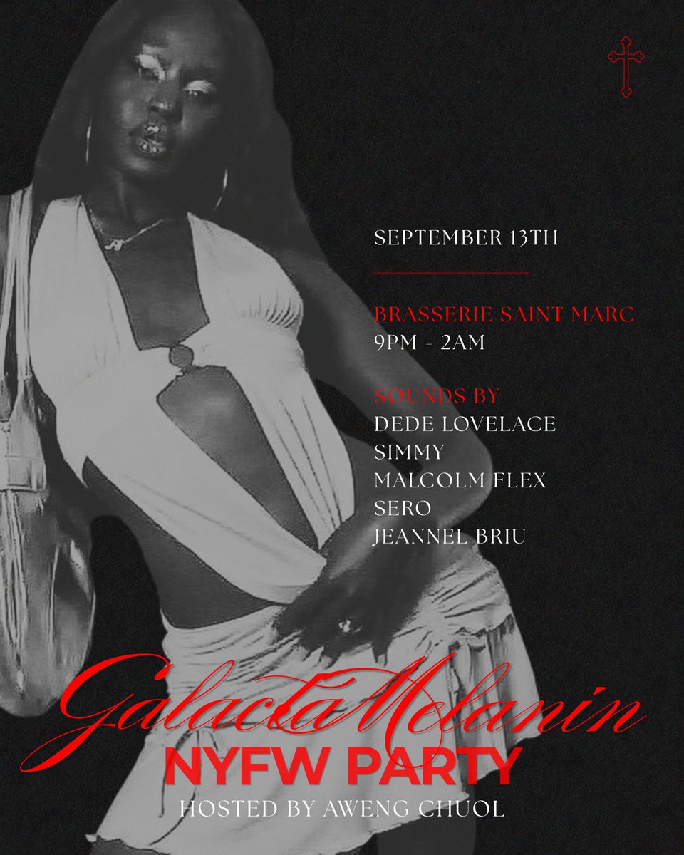 galactamelanin's tweet photo. NYFW with @dedelovelace on the decks 🪩🇺🇸

September 13th
📍 Brasserie Saint Marc
9PM–2AM
Hosted by @awengchuol

Tickets live now 🎟️
https://t.co/gS0jsyaa5D

Last entry 11PM. See you in New York 💋 https://t.co/xxiTCDf4SW