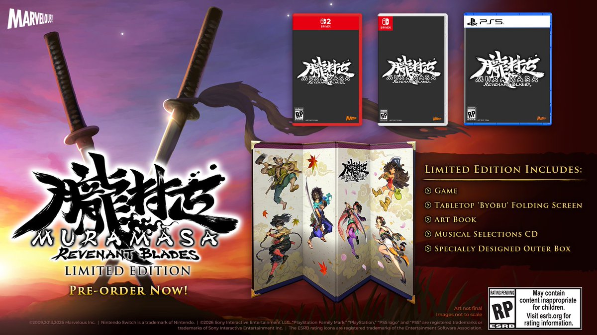 marveloususa's tweet photo. Wishlist #Muramasa: #RevenantBlades on Steam: https://t.co/D1MwqyM4Sw

Or you can pre-order the physical edition for Nintendo Switch, Nintendo Switch 2, and PlayStation 5 here: https://t.co/mmUR7k0G8C https://t.co/jKBhAxI6mt