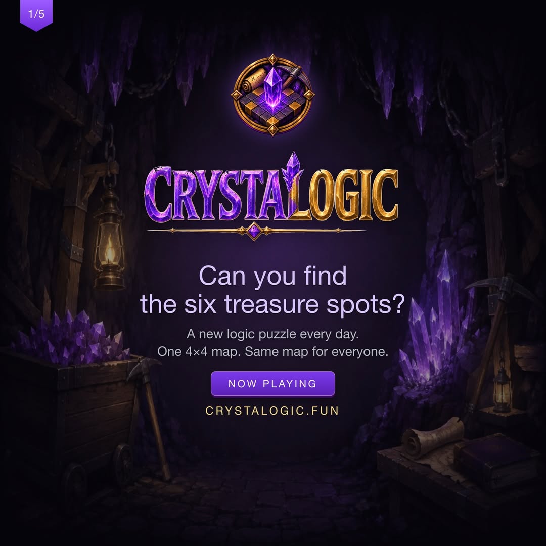 crystalogicfun's tweet photo. 💎 Crystalogic is live.  One 4×4 map. Numbers 1–10. Six hidden treasure spots. One solution.  → https://t.co/kM87twtaix #Crystalogic #logic #DailyPuzzle #PuzzleGame #BrainTeaser https://t.co/WBf3EKYW6I