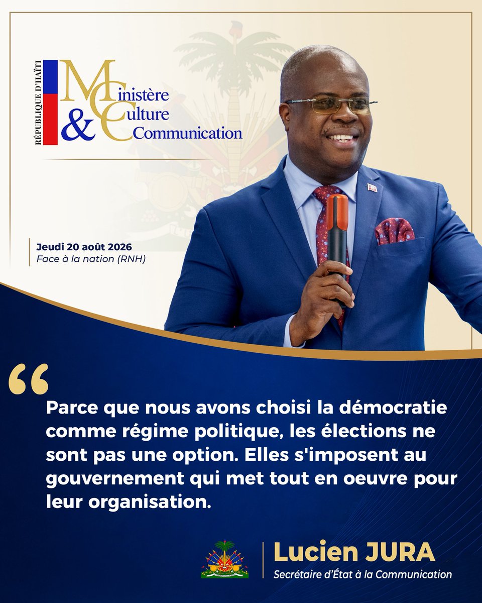 BSECHaiti's tweet photo. Parce que nous avons choisi la démocratie comme régime politique, les élections ne sont pas une option.  Elles s'imposent au gouvernement qui met tout en oeuvre pour leur organisation. https://t.co/bueEjD4cwE