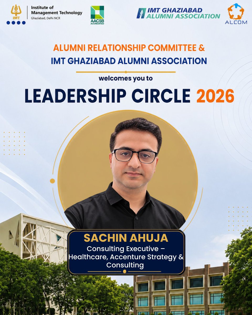 IMTalcom's tweet photo. Meet our CXO Round Table Panelist, Mr.Sachin Ahuja (PGDM 2008–10) Consulting Executive– Healthcare at Accenture Strategy &amp; Consulting. With 18+ years across product strategy and healthcare consulting, he brings valuable insights to the dialogue on agile &amp; resilient organizations. https://t.co/gj0DBddVUM