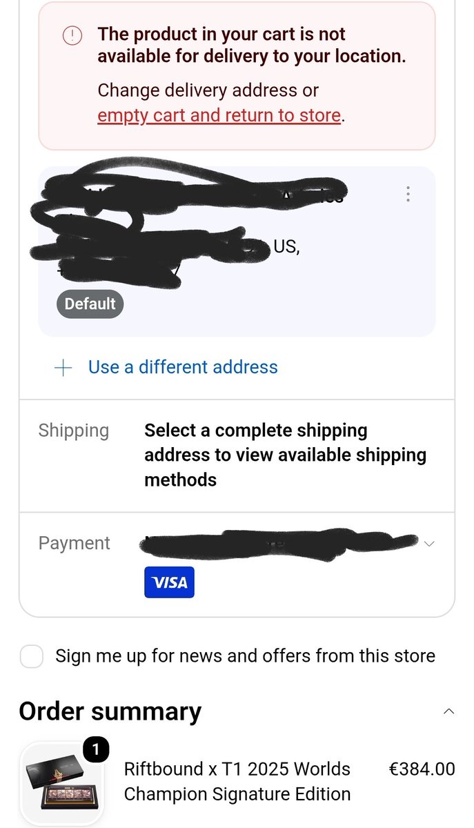 randyh2hy's tweet photo. @immakookie I won raffle but can't even ship to the united states https://t.co/CBNTeMjYGm