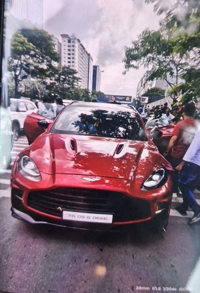 jsuryareddy's tweet photo. MP's 21-year-old son Accused of Driving at High Speed and in a Rash and Negligent Manner and Hit a woman, to Death, near Inorbit Mall,  #Madhapur ,  #Hyderabad 

Newly elected Janasena Party MP Lingamaneni Ramesh’s son, Lingamaneni Sanjjush (21) booked for allegedly driving an Aston Martin and hitting a 26-year-old woman near Inorbit Mall in Madhapur. 

The deceased has been identified as Bharati Mukhi, a native of Odisha state.

According to Cyberabad Police:

On 16.08.2026 at about 15:00 hours, a fatal road accident occurred in front of Inorbit Mall, Madhapur, Hyderabad.

The deceased, Bharati Mukhi, aged 26 years, was working as a Sales Girl at Lifestyle Store, Inorbit Mall. On the said day, she, along with her colleague Pooja Ashok, had gone near ITC Kohenur to bring meals. While they were returning towards Inorbit Mall and crossing the road in front of Inorbit Mall, a car bearing registration No. TG-09-G-0666 allegedly came at high speed and in a rash and negligent manner and hit Bharati Mukhi.

Bharati Mukhi sustained a severe bleeding injury to her head and was immediately shifted to Apollo Hospital, Jubilee Hills. However, the duty doctor examined her and declared her dead.

Based on the complaint, Crime No. 1238/2026 was registered at Madhapur Police Station under Section 106(1) BNS, and investigation was taken up.

During the course of investigation, the identity of the person who was allegedly driving the vehicle at the time of the accident was ascertained as Lingameneni Sanjush, S/o. Lingamaenei Ramesh, aged 21 years, Occ: Business, R/o Hitech City, Madhapur. 

On the same day he was apprehended and conducted Drunk and Drive test and drug test to the accused. Blood samples were also collected and sent to the Forensic Science Laboratory (FSL) for examination. Crime vehicle was also seized. The investigation is presently in progress for collection of PME report. 

K.V. Subbarao 
SHO, Madhapur,
Cyberabad Commissionerate