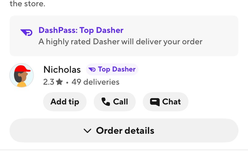 roccomaxx's tweet photo. Yo @DoorDash put it ong that this a top dasher 2.3 stars hes ab to rub his dick all over my food https://t.co/74wAnnj43M