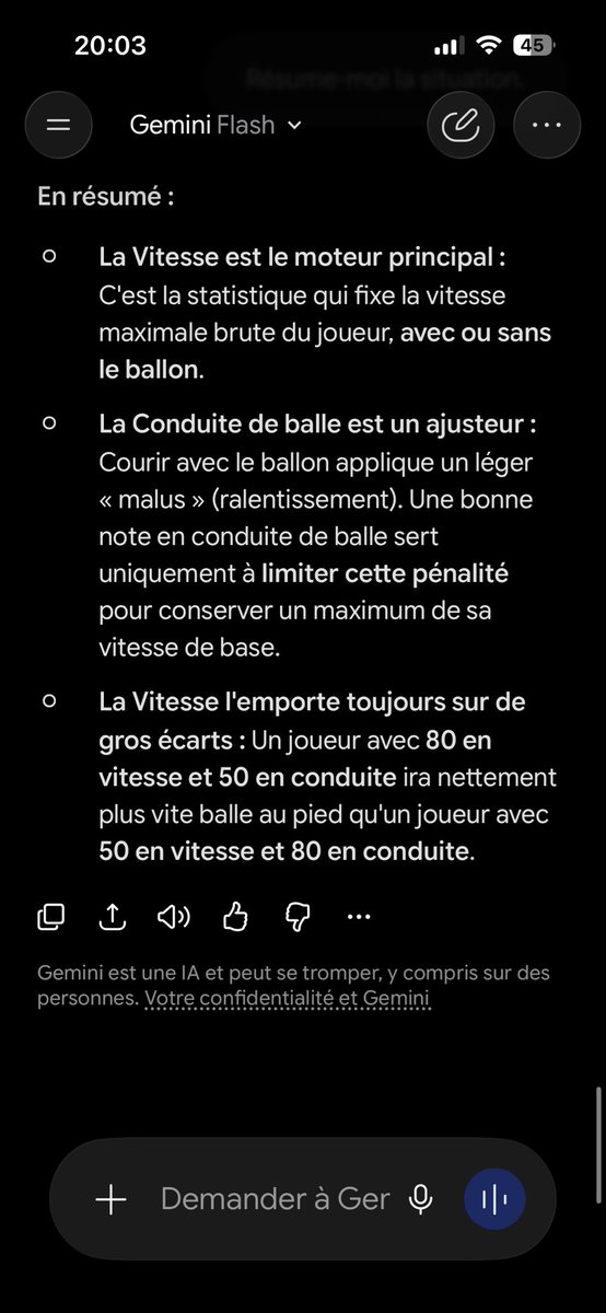 Pachadox's tweet photo. @Alex2b96 @ViniciusFuture @Mat19001 @minutemaidpomme @Tay_RMA La stat conduite de balle influence simplement la qualité de la conduite et applique une sorte de malus ou plus un joueur a une mauvaise conduite, plus il perdra de vitesse avec la balle par rapport à sa vitesse de base https://t.co/oOuxFu1cdn