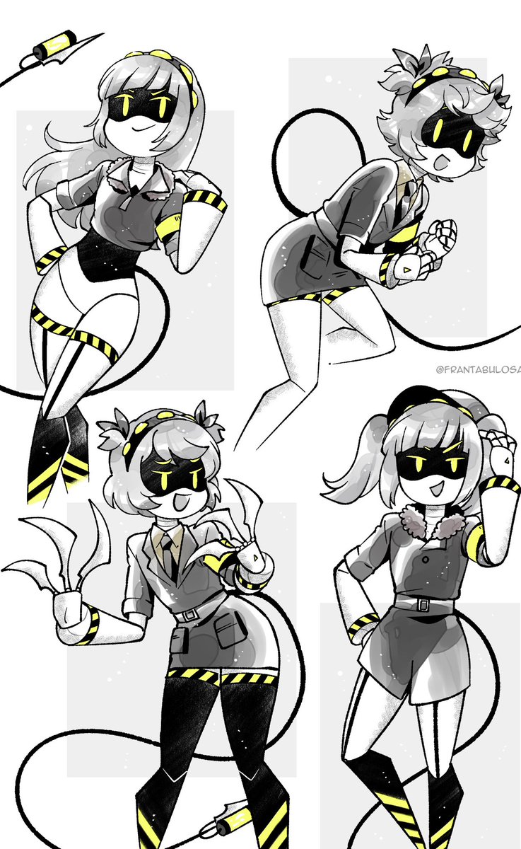 frantabul0sa's tweet photo. I almost forgot to finish this. XD
Anyways, have that outfit swap I promised~ I had fun with this one. #murderdrones #serialdesignationn https://t.co/Jna0MVm99I