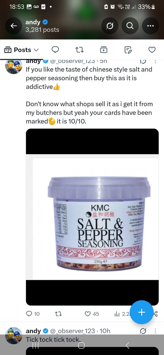 _observer_123's tweet photo. How can I make a post about salt and pepper seasoning that gets more views than my post about how the UK home office is facilitating never mind being complicit in the rape of Britain?

Do people care more about salt and pepper than the well being of women and children?

Or…

Are our legitimate concerns being muffled for a reason whilst drivel is amplified?