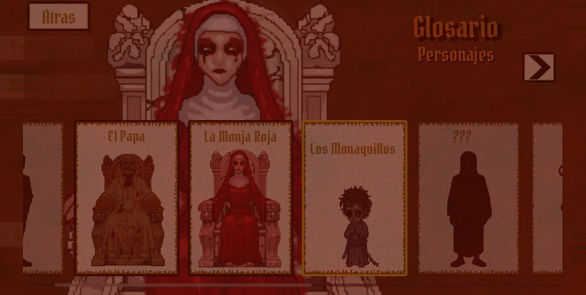 Seventesio's tweet photo. que les parece como va quedando el nuevo menu de glosario quiero meterle a diseñar los tileset del mundo y empezar esa parte pero queria que se vea mas lindo los menus...

#godot #caelitronus #indiedev #indiedev https://t.co/Kh9DSoeyyC