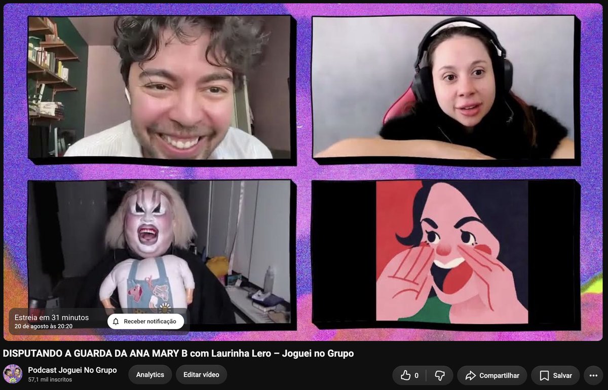 ControleY's tweet photo. URGENTE: a @laurinhalero comprou uma briga (jurídica) com o Joguei no Grupo ao anunciar podcast com a @anamaryb . Isso não vai ficar impune!!! @jennyprioli e eu não vamos deixar barato https://t.co/Kop1uR29a2