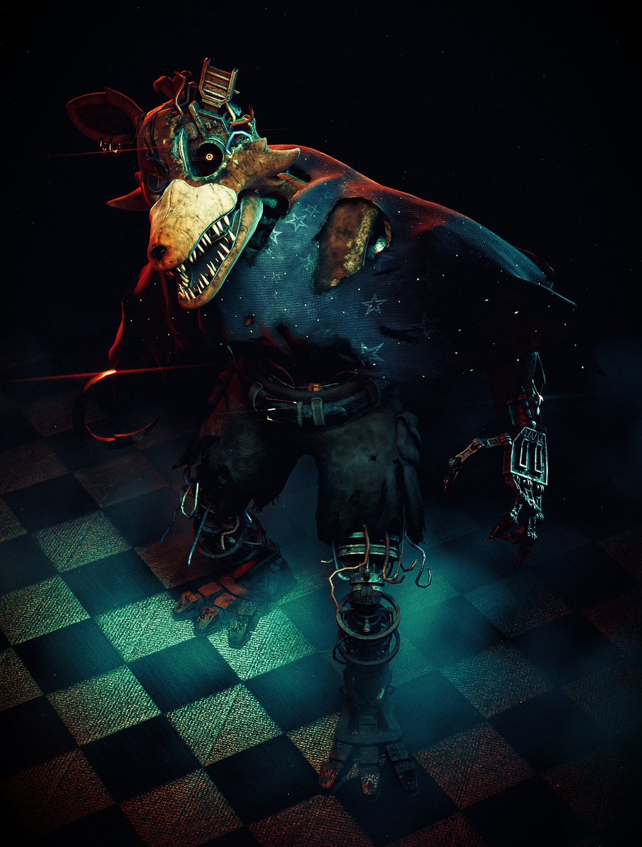 EXG1983's tweet photo. I can finally say that I textured Foxy for the beautiful fangame Lost N' Found made by @theitxal . Here's some renders i made with the boy
-
#FNAF #blender3d https://t.co/b8zdq3LFcz