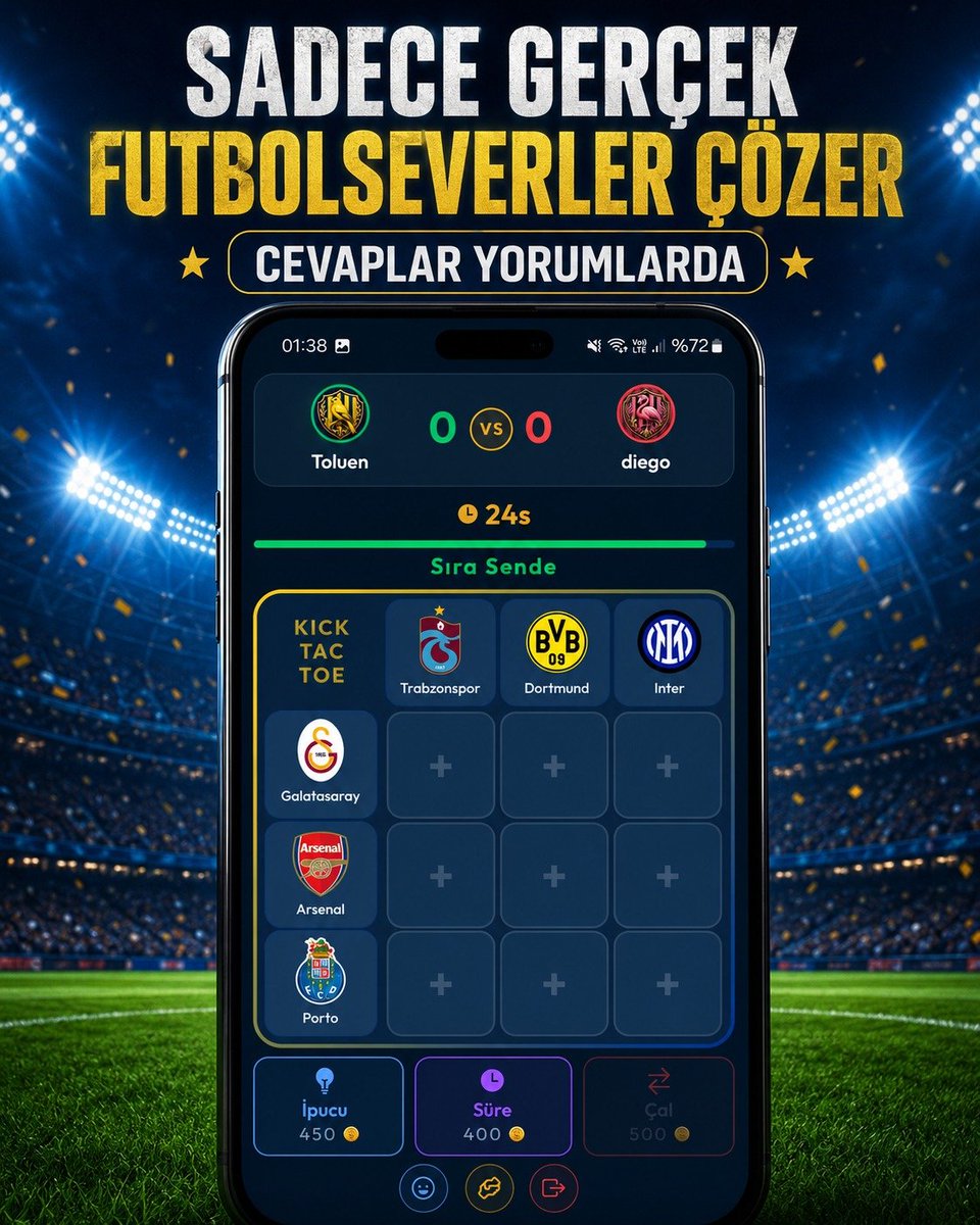 kick_tac_toe's tweet photo. Trabzon ve Galatasarayda oynamış kim vardı?
Hücreleri doldur, rakibini yen
Kick Tac Toe şimdi tüm platformlarda.
Link profilde

#galatasaray #trabzonspor #futbol https://t.co/WxPGL2hZ7d