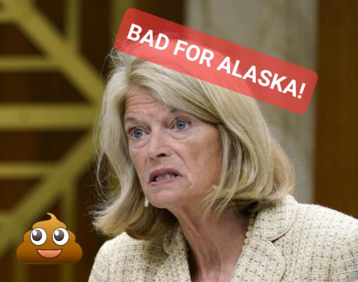 StacyAnnFlorida's tweet photo. Dear Alaska,

The witch Murkowski has spoken: "Voter impersonation is a crime and should be prosecuted to the fullest extent of the law."

BUT SHE WON'T PASS THE SAVE AMERICA ACT! 🤡🤡🤡🤡 https://t.co/eFKayup0He