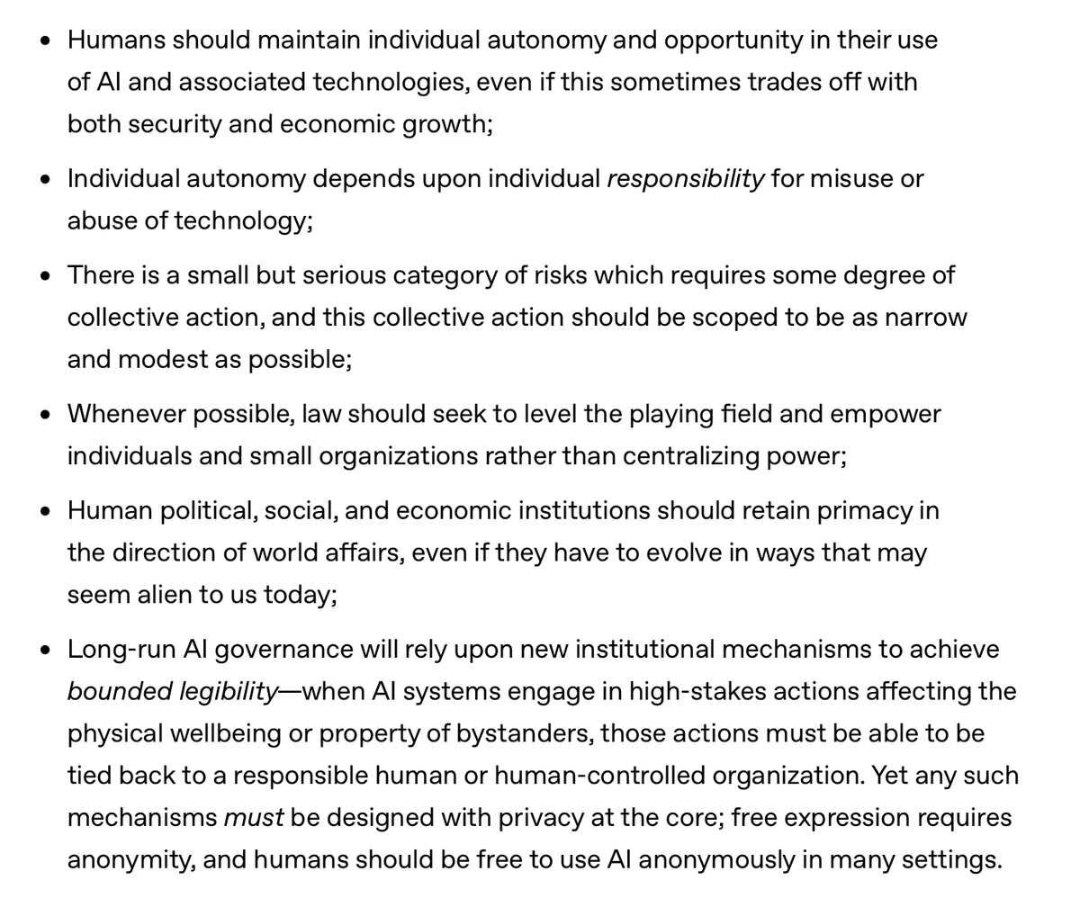 kimmonismus's tweet photo. OpenAI has launched AI Futures, a new research blog focused on how free societies can preserve individual rights and agency as transformative AI reshapes power.

Dean Ball’s Strategic Futures team argues that concentration of power may be the largest long-run AI risk. 

Autonomous systems could let states project force without cooperative soldiers. Automated bureaucracies and data-center-generated wealth could make governments less dependent on human labor, taxation and consent.

Regardless of what one thinks of it, it clearly shows one thing once again: we are on the threshold of a societal transformation the likes of which we have never seen before.