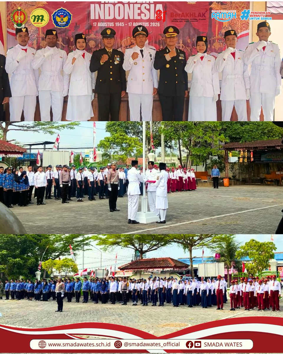 smadawates's tweet photo. Selamat kepada murid-murid SMAN 2 Wates yang telah berhasil sebagai petugas Upacara Hari Kemerdekaan Republik Indonesia Ke-81 dengan baik. Kami bangga dengan kalian 🤩
Terima kasih telah membawa nama baik pribadi, nama baik SMAN 2 Wates, &amp; tentu nama baik keluarga kalian. https://t.co/EYRXL2Q8uV
