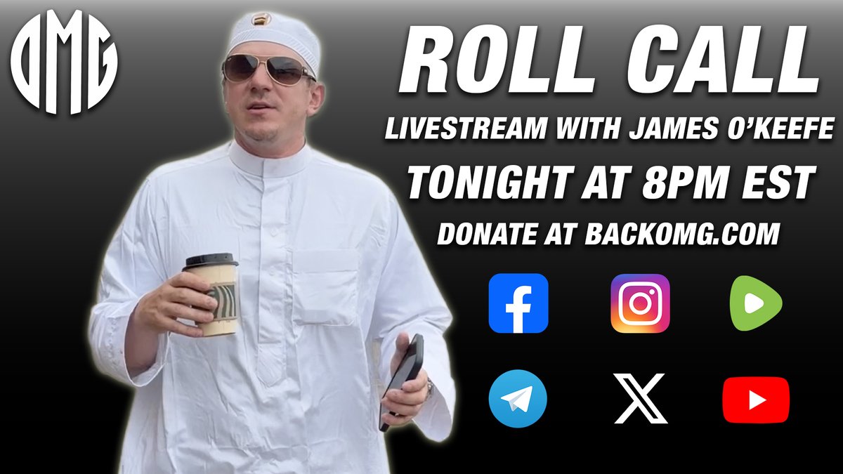 JamesOKeefeIII's tweet photo. TONIGHT AT 8PM EST: I’ll be addressing the Minnesota Secretary of State LIVE, our latest story from ALASKA, address our TikTok being banned, and YouTube demonetizing us. I’ll be taking calls from people who donate any amount….TONIGHT ONLY. Donate here: https://t.co/H5E3GPv2vB

You can tune in here:
YouTube: https://t.co/NNOKCfuBwo
X: https://t.co/El7Nw5NGq8
Facebook: https://t.co/9w77TBmrY5
Rumble: https://t.co/ZGPthBkGqw
Instagram: https://t.co/XDF0kcIu65