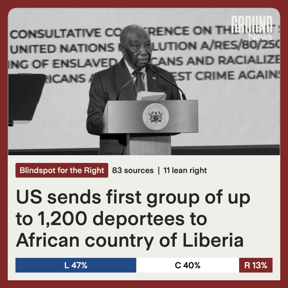 Ground_app's tweet photo. The United States deported 20 people to Liberia on Thursday, the first transfer under an agreement allowing the West African country to accept up to 1,200 people who are not Liberian.⁠ https://t.co/1f8FmJ6k45