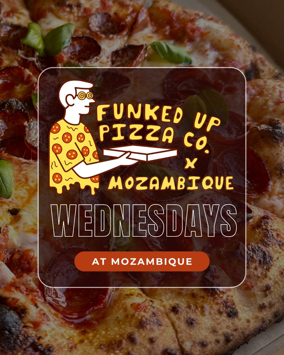 MozambiqueOC's tweet photo. Funked Up Pizza Wednesdays are coming 🍕: https://t.co/VnOBLrvIV3 https://t.co/JdB24Gw4jn