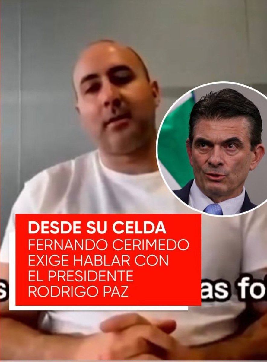 BoliviaLibreNow's tweet photo. Cerimedo rompe en llanto tras conocer mensajes que lo incriminan con as3s1nat0; “Solo quiero ver a mis hijos”

La reacción se produce al  conocerse mensajes encontrados en su teléfono Q señala: “O la eliminamos ya o estamos jodidos. ¿Conocés a alguien que pueda hacer el trabajo?” https://t.co/AbrBjPPGIm