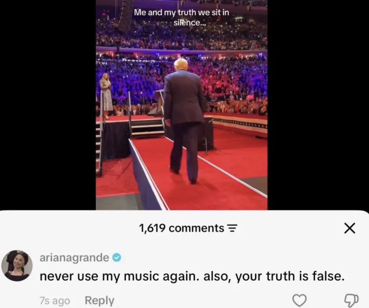 cambeserious's tweet photo. OH ARIANA GRANDE GET DONALD TRUMP AGAIN FOR ME https://t.co/J0mAflT1jX