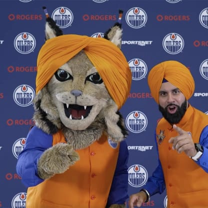mc71esbian's tweet photo. i never considered that  the oilers mascot could be sikh. maybe im a bad person https://t.co/TEtJtpJEUR