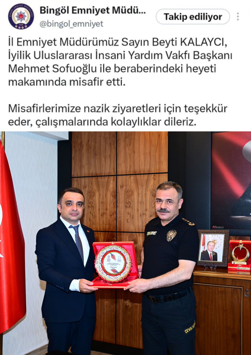 iyilikvakfi's tweet photo. Bingöl Belediye Başkanı Sn. Erdal Arıkan, 
Cumhuriyet Başsavcısı Sn. Uğur Akın, 
İl Emniyet Müdürü Sn. Beyti Kalaycı ve
İl Müftüsü Sn.  Orhan İmamoğlu’na gerçekleştirdiğimiz ziyaretlerde verimli istişarelerde bulunduk.

Sıcak misafirperverlikleri için teşekkür ediyor, başarılı çalışmalarının devamını diliyoruz.

@_cevdetyilmaz
@rbklndr
@ValiKaradeniz
@erdalarikan12
@beytikalayci
@bingolbel
@bingol_emniyet
@bingolmuftulugu
@mehmetsofuoglu
@gulsuncocuklard
#türkiye #istanbul #bingöl #iyilikvakfı