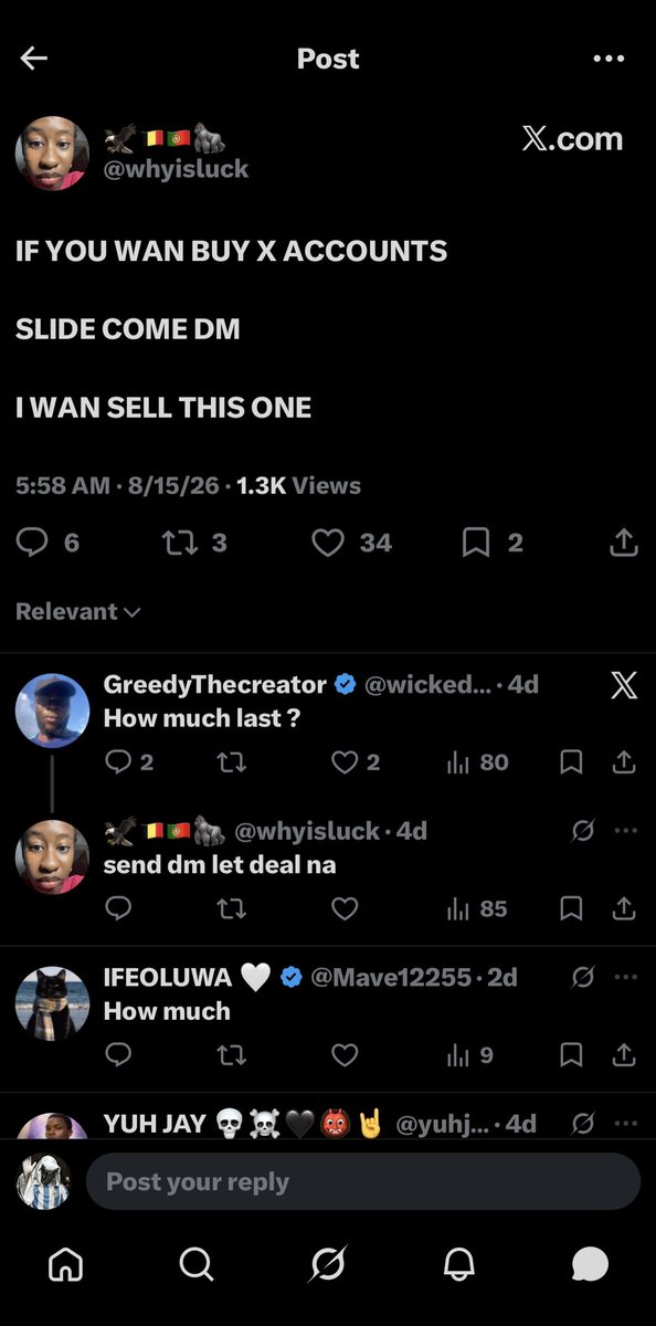 DonX_001's tweet photo. @WizkidtheLegend HELLO FCs 🙌🙌🙌

⚠️ SCAM ALERT ⚠️
Help one of your FC fan, though I have reported the case in Panti today.

He publicly announce that X acct is for sale!  I paid half the agreed amount 4 the X acct. To refund me back turn problem.

His WhatsApp no: 07049054114, His x: @whyisluck https://t.co/QpUC3voOIr
