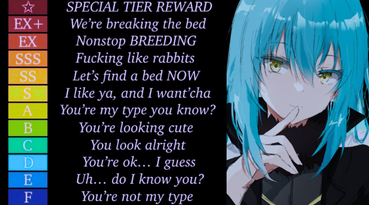 SlimySlave's tweet photo. 𝑾𝒆𝒍𝒄𝒐𝒎𝒆 𝒕𝒐 𝑻𝒆𝒎𝒑𝒆𝒔𝒕 ~ !
𝑨𝒍𝒍 𝒓𝒂𝒄𝒆𝒔 𝒂𝒓𝒆 𝒂𝒄𝒄𝒆𝒑𝒕𝒆𝒅 𝒉𝒆𝒓𝒆 . . . 𝑼𝒏𝒍𝒆𝒔𝒔 𝒚𝒐𝒖 𝒑𝒊𝒔𝒔 𝒎𝒆 𝒐𝒇𝒇 . . .

[ If you get EX or above you can enter DMs ~ ♡︎  ] https://t.co/i4QH4z09TF
