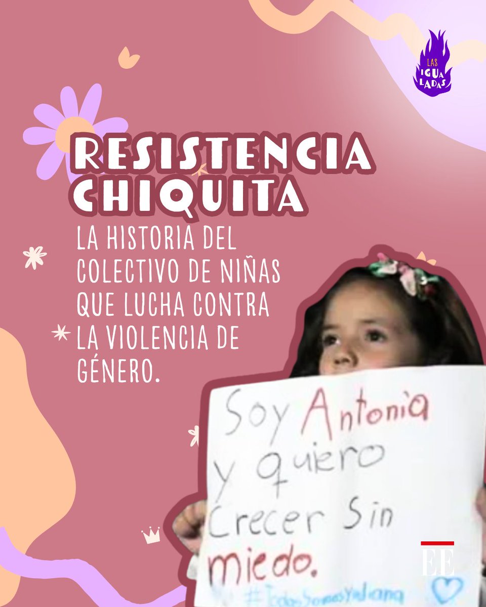 LasIgualadas's tweet photo. Un video de 48 segundos puso a hablar a todo el mundo sobre una frase escrita en un mural del ICBF: “Aquí estuvo Resistencia Chiquita”. ¿Quiénes son las niñas detrás de ese nombre? Antonia, quien fundó el colectivo cuando era niña, nos contó la historia: https://t.co/fo3cons3mn https://t.co/N1t2TLOQGa