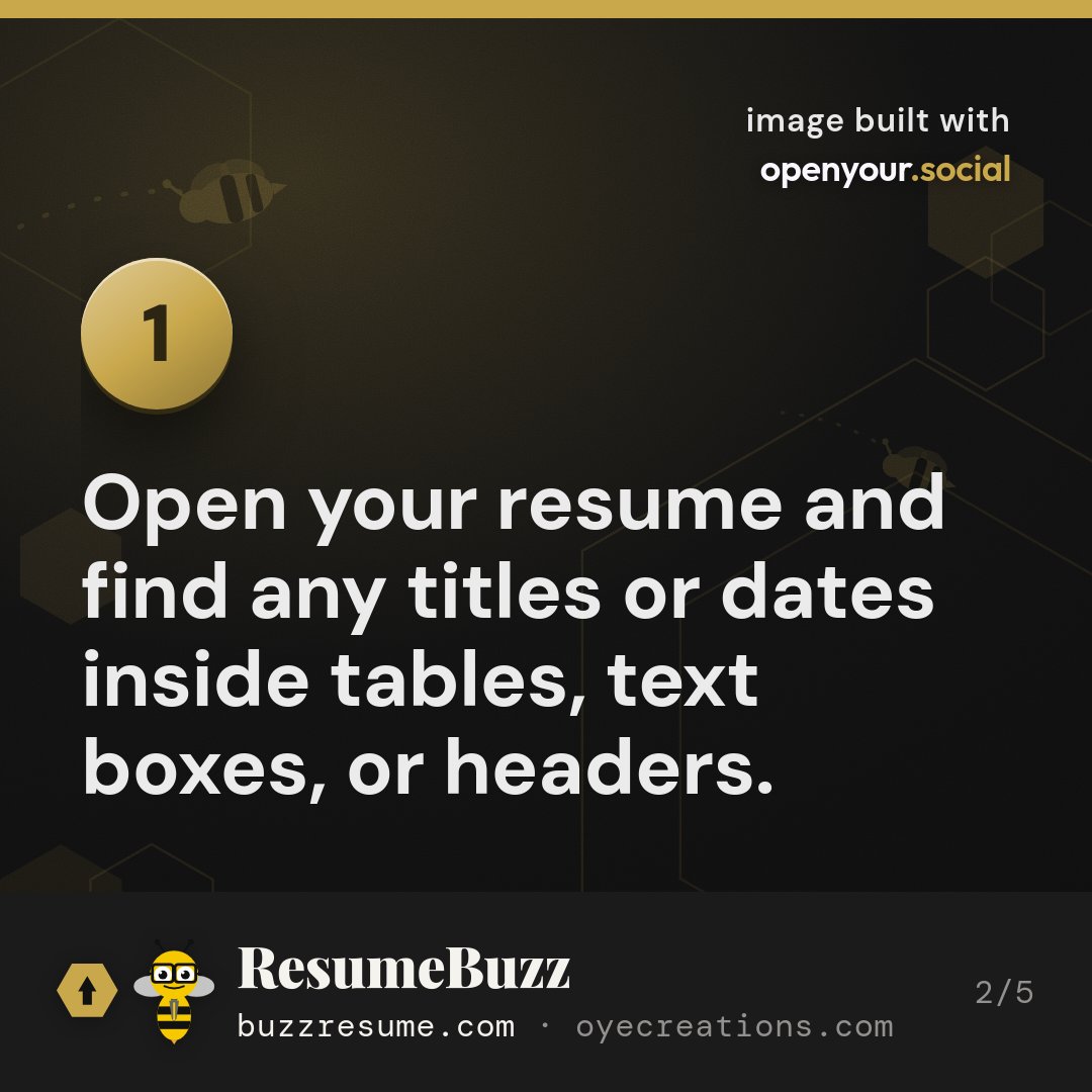 buzzcompose's tweet photo. Your resume titles and dates buried in a table? ATS can't read that. Here's how to fix it in minutes.

#resumetips #jobsearch #careeradvice #resumewriting #hiringnow https://t.co/YTpr9CBp4a