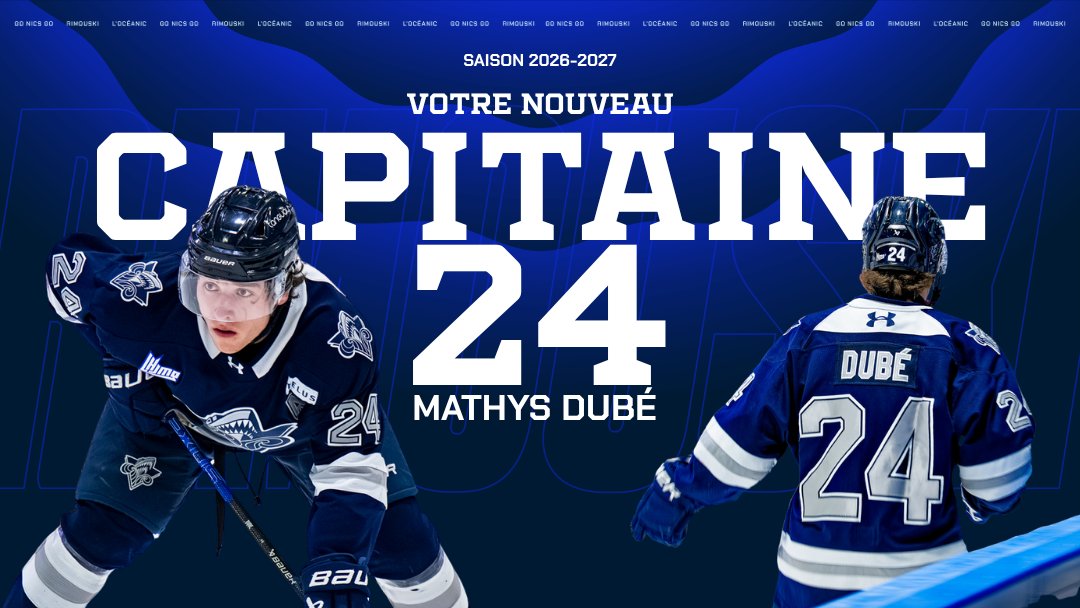 oceanicrimouski's tweet photo. Mathys Dubé devient le 33e capitaine de l’histoire de l’Océanic.⚓️

📷 https://t.co/Wff0FgJpb5 https://t.co/bkP3LbZHC3
