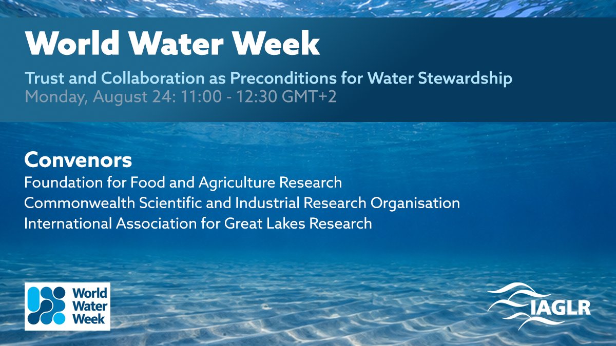 IAGLR's tweet photo. Tune in online to World Water Week next Monday at 11 AM (GMT+2) for a talk on listening to Indigenous water knowledge holders featuring a panel of water scientists, community leaders, and more, including IAGLR Executive Director Jérôme Marty. https://t.co/ol7fXL5WdQ