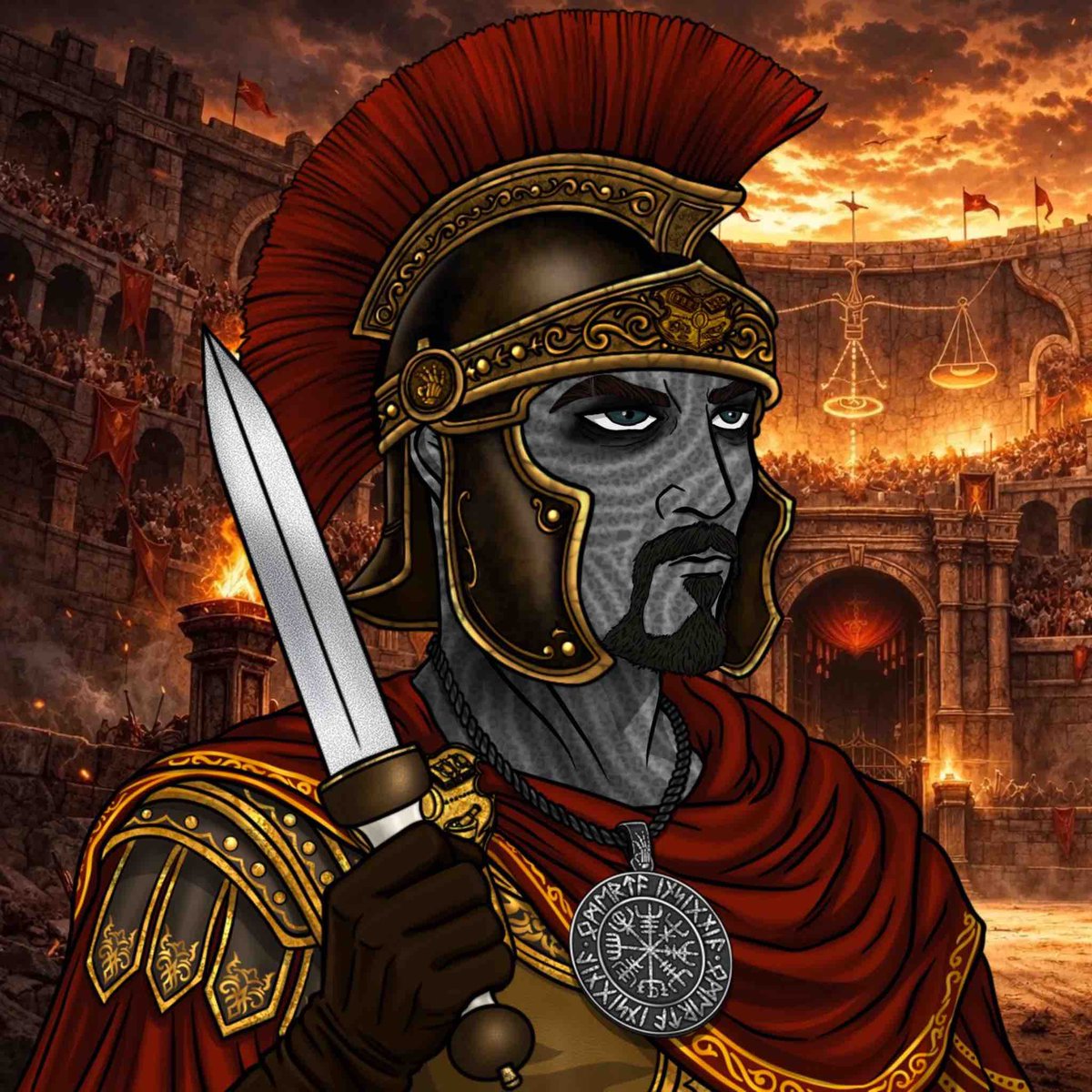 donpapamike's tweet photo. Been tweaking some of my @RilegatoDAO with new traits. I always wanted a Roman Soldier in my collection. How did I do? https://t.co/KtdMBio210