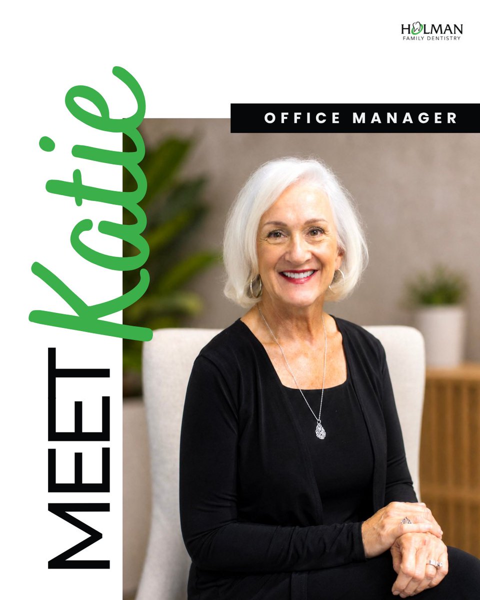 DentistryHolman's tweet photo. Meet Katie, our Office Manager at Holman Family Dentistry! 😄🖥️

Katie is one of the newest members of our team! Outside of the office, Katie enjoys creating photo books and spending time with her husband mountain biking, hiking, and exploring new places. https://t.co/dXaZPdN4vx