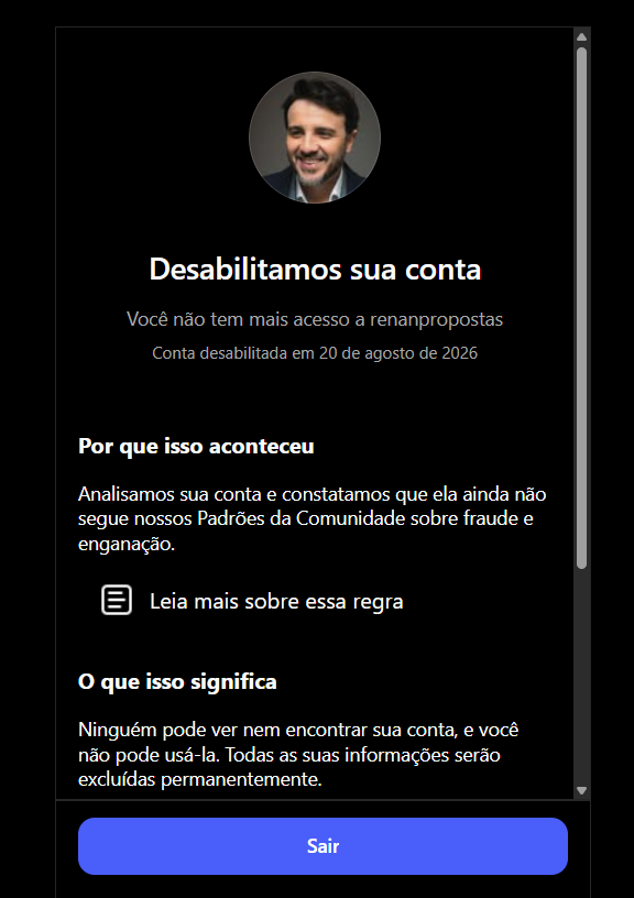 dimitriabramovv's tweet photo. Desabilitaram a conta. 😢 https://t.co/9aa3jCErd3