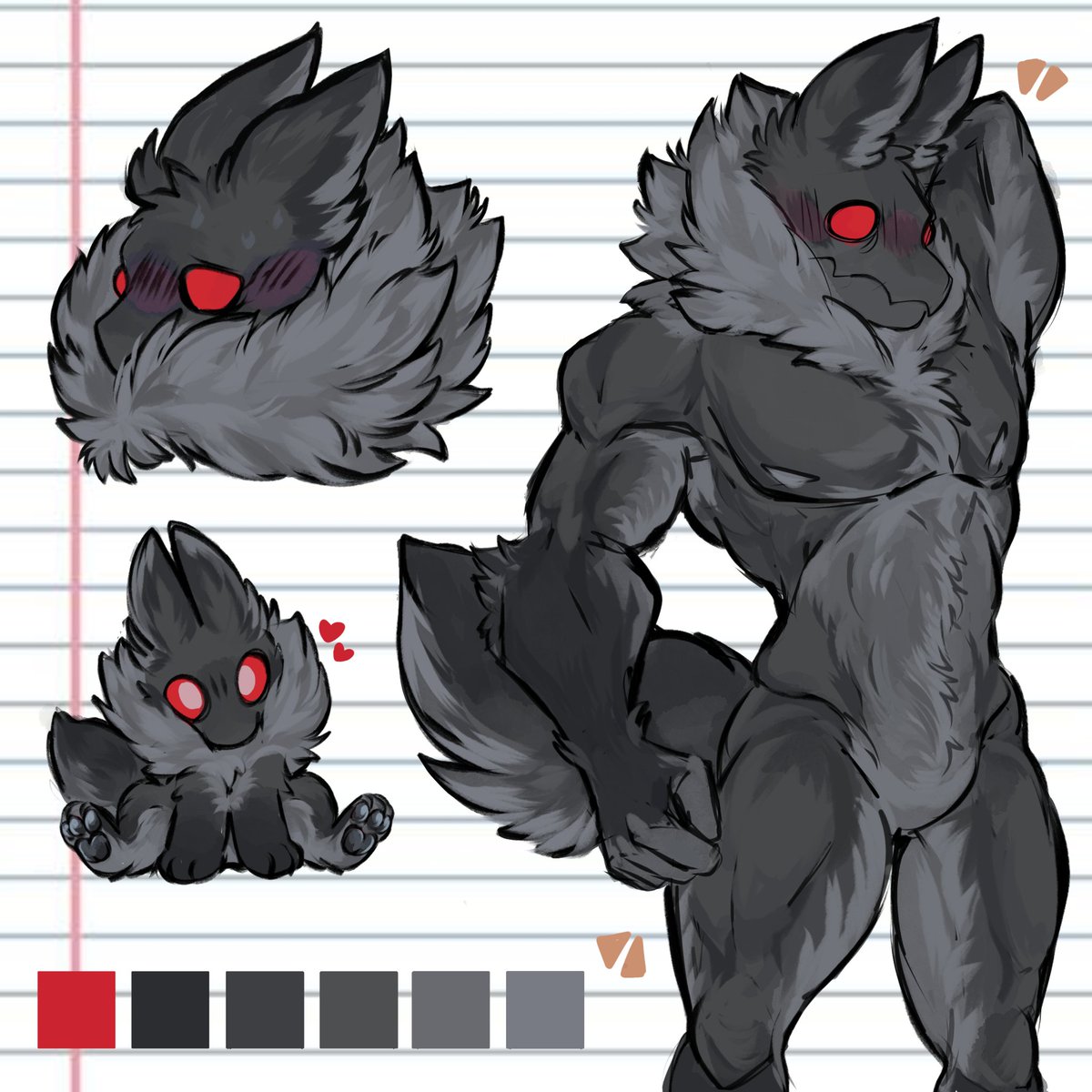 Cconfleiii's tweet photo. I just wanted to make a moth/wolf OC. that's all https://t.co/jSNjGJEZk8